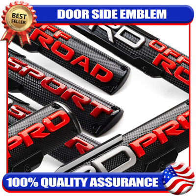 #ad 2PCS Door Fender Pro Sport Offroad Badge Emblem Left Right Side 3D Sticker Decal $22.99