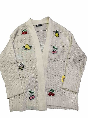 #ad Cute white knit cardigan $15.00