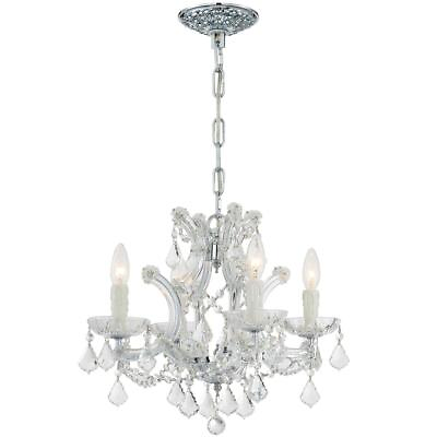 #ad Crystorama 4474 CH CL MWP Maria Theresa Chandelier Polished Chrome $398.00