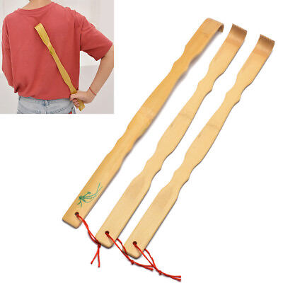 #ad 3X Natural Bamboo 18.3quot; Back Scratcher Long Reach Pick Itch Relief Tool Portable $7.88