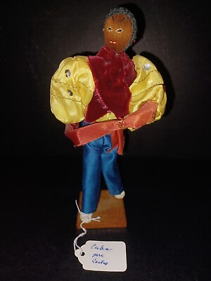 #ad Vintage Figurine Doll Folk Art Cuban Dancer Man 9quot; Tall Real Fabric $44.99