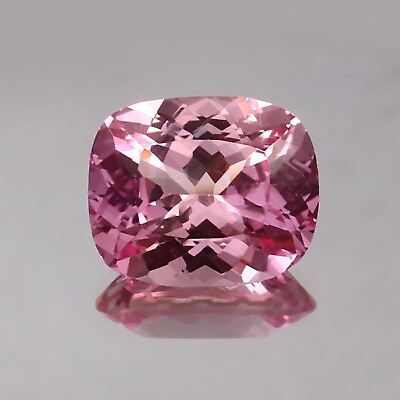 #ad AA Natural Flawless Pink Color Morganite Loose Cushion 29 Ct Gemstone 19 x 15 MM $71.09