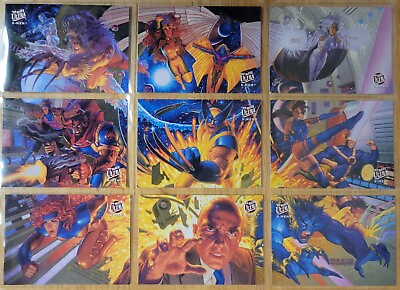 #ad 1994 Fleer Ultra X Men Insert Sub Set Team Portrait 9 Card Complete Set $49.96