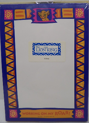 #ad Vintage Paper: Disney Hallmark The Lion King Stationery Paper Memo Pad USA NOS $12.00