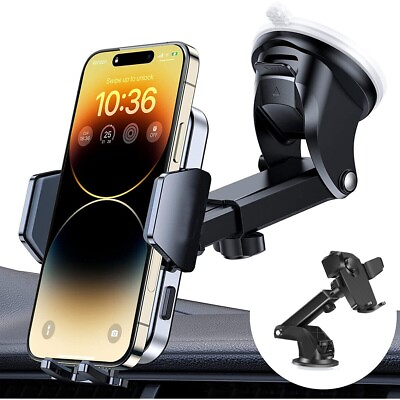 #ad Car Phone Holder Dashboard Windshield Phone Mount Universal for iPhone Samsung $7.95