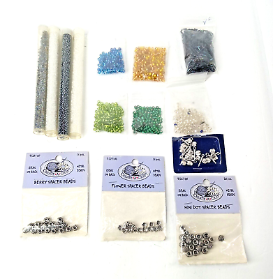 #ad Jewelry Spacer Charm Beads Variety Lot of 14 $19.99
