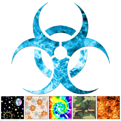 #ad Biohazard Symbol Decal Sticker Multiple Patterns amp; Sizes ebn6759 $23.95