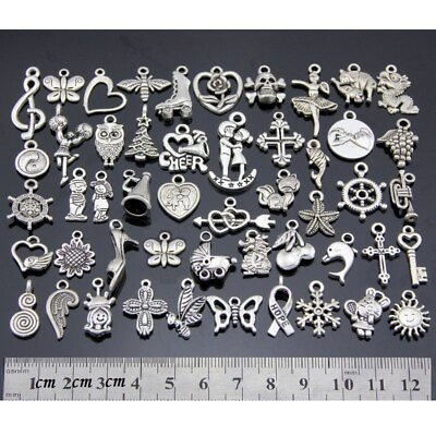 #ad Wholesale Bulk Lots Tibetan Silver Mix Pendants Charms Jewelry Findings Y44 $38.98