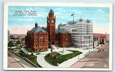 #ad Postcard County Court House amp; Hall of Records Los Angeles CA F174 $1.99