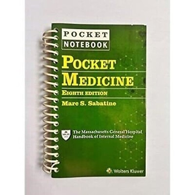 #ad Pocket Medicine 8th Edition by Marc S. Sabatine 2022spiral bound $27.00