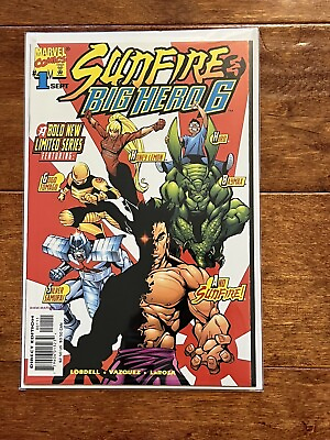 #ad Sunfire and Big Hero 6 #1 Marvel 1998 NM 1st Team Appearance Key Direct Edition $39.55