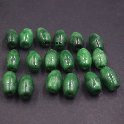 #ad Natural Grade A Jade Oval Bead Loose Bead 12mm Length 50pcs Wholesale $18.52