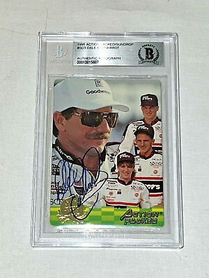 #ad Dale Earnhardt 1995 ACTION PACKED signed SUN DROP SD3 VINTAGE card #3 BAS COA $299.99