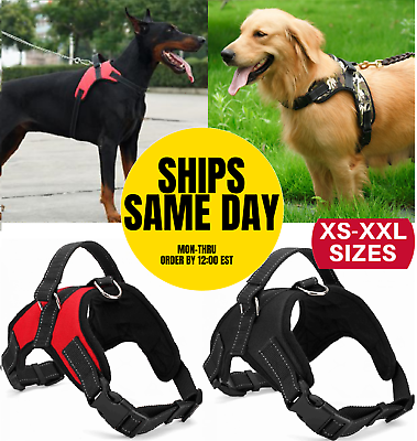 #ad No Pull Dog Pet Harness Adjustable Control Vest Dogs Reflective XS S M Large XXL $10.99