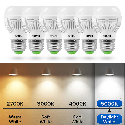 #ad SANSI 60W Equiv LED Light Bulb 4 6pack 9W 900lm 2700K 5000K A15 E26 Bedroom Lamp $14.99