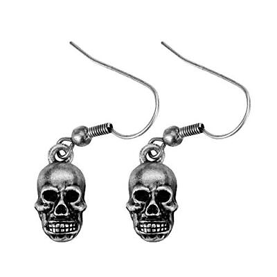 #ad Skull Silver Earrings $9.98