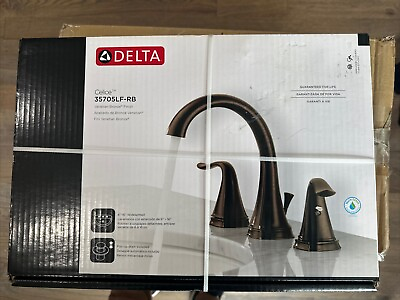 #ad Delta 35705LF RB 6 16” Widespread Bathroom Faucet in Venetian Bronze Brand New $175.00