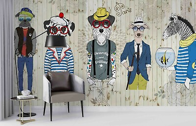 #ad #ad 3D Fashion Animal Wallpaper Wall Mural Removable Self adhesive 1876 AU $349.99