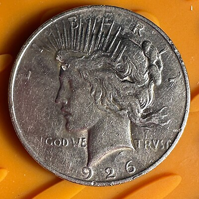 #ad 1926 D Denver Mint $1 Silver Peace Dollar Coin c5 $36.95