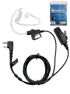#ad MaximalPower FBI Headset Covert Earpiece Acoustic Earbud Tube PTT for KENWOOD $15.97