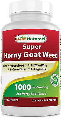 #ad Best Naturals Horny Goat Weed with Maca Root 60 Capsules $9.99