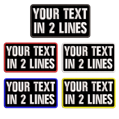 #ad 2PCS Custom Embroidery Text Name patches Uniform Name Tags Tactical Badges 9X5cm $8.68