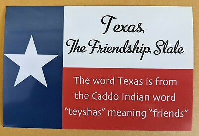 #ad Postcard TX: Art State Flag Texas The Friendship State $2.99
