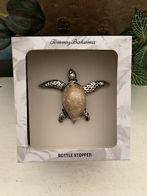 #ad New in Box Tommy Bahama Bottle Stopper Sea Turtle Polished Shell $7.99