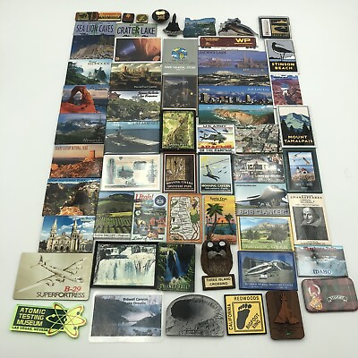 #ad MIXED LOT OF 59 REFRIGERATOR MAGNETS SOUVENIRS TRAVELING LOCATIONS USA SELLER $149.99