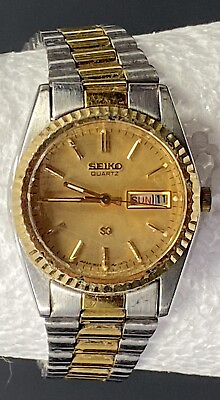 #ad Womens Seiko Two Toned Watch Vintage $21.99