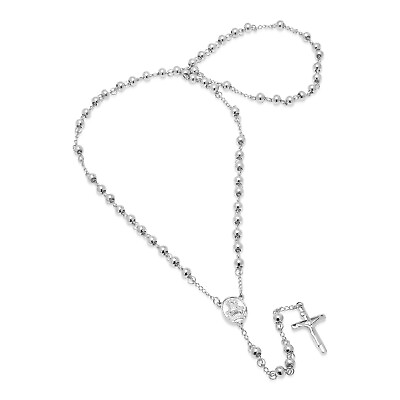 #ad The Jewelry Element Mens rosary necklace with crucifix accent and cross pendant $14.99