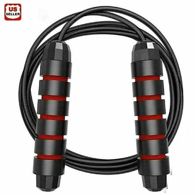 #ad Jump Rope Gym Aerobic Exercise Boxing Skipping Adjustable Bearing Speed Fitness $5.55