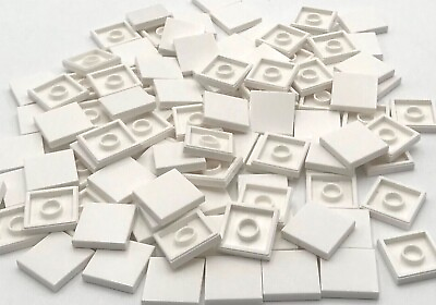 #ad Lego 100 New White Tiles 2 x 2 Flat Smooth Pieces $6.99