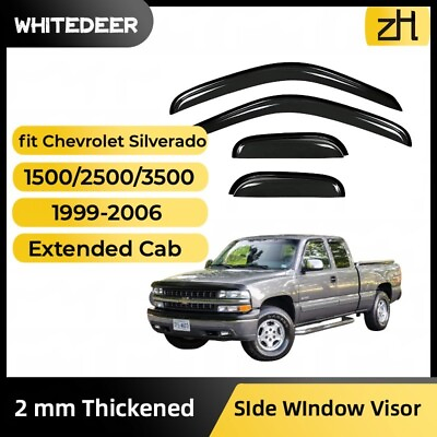 #ad Fits 99 06 CHEVY Silverado GMC Sierra EXTENDED Cab Window Visor Rain Guard $29.99