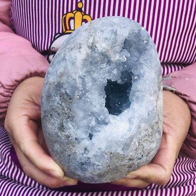 #ad 1740G Natural Beautiful Blue Celestite Crystal Geode Cave Mineral Specimen 565 $128.00
