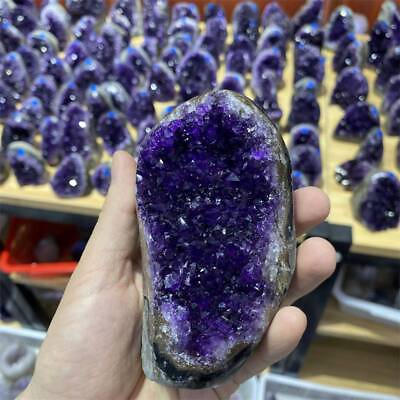 #ad 300 400g Natural Amethyst Geode Quartz Crystal Cluster Rough Specimens Healing $21.84
