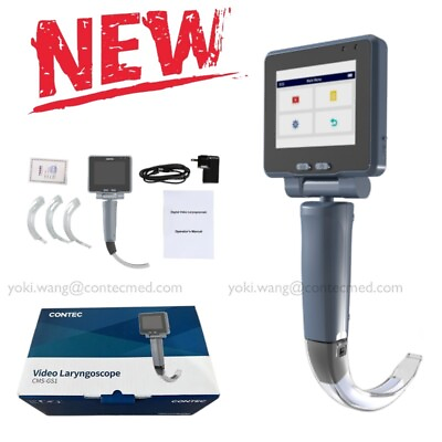#ad CONTEC GS1 Video Laryngoscope Digital Color LCD Handheld Rechargeable Touch $649.00