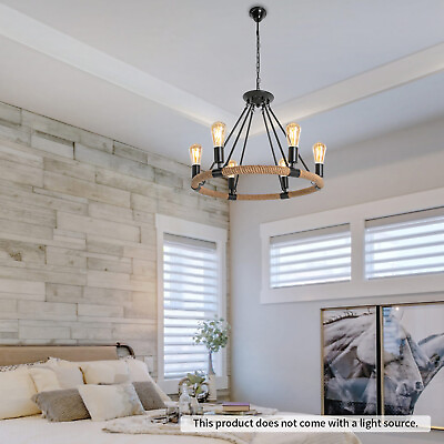 #ad Retro Ceiling Lamp 6 Light Chandelier Lighting Pendant Light Pendant Fixtures $46.56