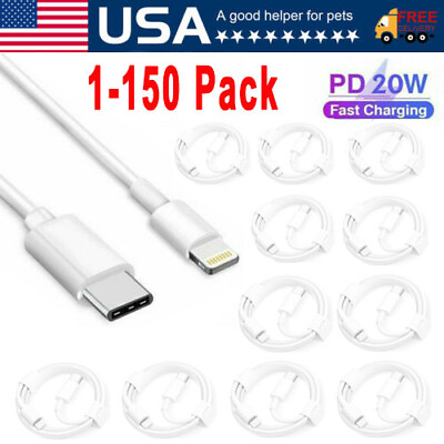 #ad #ad Fast Charger USB C Charging Cable For iPhone 14 13 12 11 Pro Max XR 8 iPad Lot $225.99