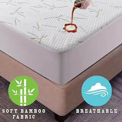 #ad #ad Bamboo Mattress Protector Hypoallergenic amp; Breathable Waterproof Mattress Cover $25.99