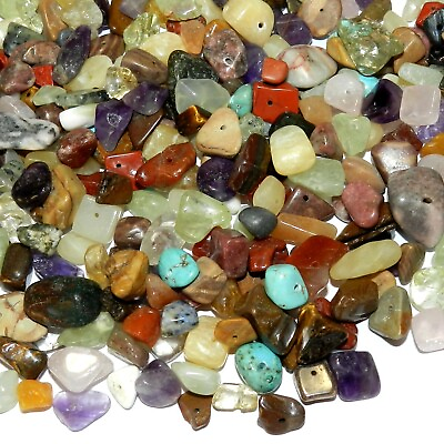 #ad GC9912 Assorted Gemstone Nugget Chip Mix Large 8mm 20mm Beads 4 ounce Package $12.00