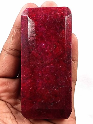 #ad #ad Real Emerald Cut Natural Red Ruby 218.45 Ct EGL Faceted African Gemstone MKR $10.02