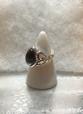 #ad ANN KING STERLING SILVER 925 Black Onyx RING SIZE 7.5 $99.00