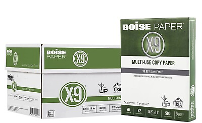 #ad Boise X 9 Multi Use Copy Paper Letter 20 Lb Bright White 500 Ream 10 PK $44.50