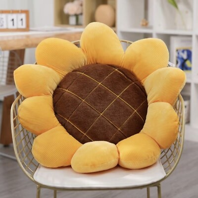 #ad Sunflower Shaped Cushion 1 Piece Plush Tatami Bay Window Pillow $32.00