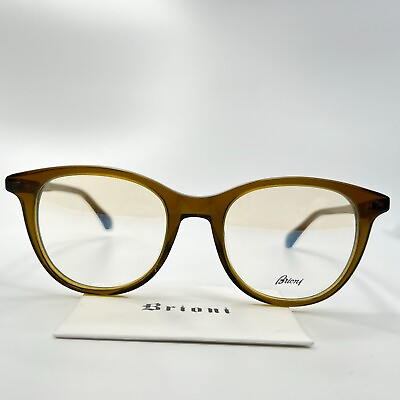 #ad Brioni Eyeglasses BR0032O 003 Brown Round Mens Frames 49 20 145 mm $151.49