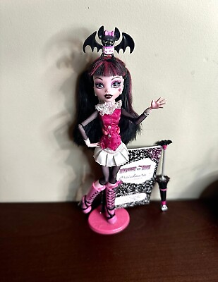 #ad Monster High GOLD elastic Wave 1 First Release Draculaura COMPLETE $175.00