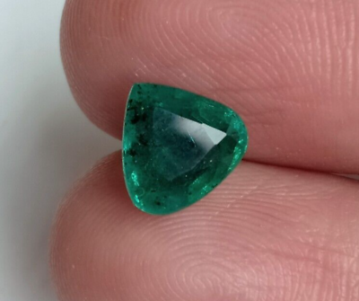 #ad Zambian Emerald Heart Shape Green Color Loose Gemstone For Jewelry Making 2.15Ct $279.00