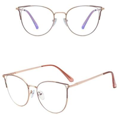 #ad Spring Hinges Myopia Glasses Spot Women Metal Small Cat Eye Frames A $16.64
