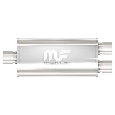 #ad MAGNAFLOW 3quot; INLET 2.5quot; OUTLET STAINLESS STEEL STRAIGHT OVAL MUFFLER CENTER DUAL $154.20